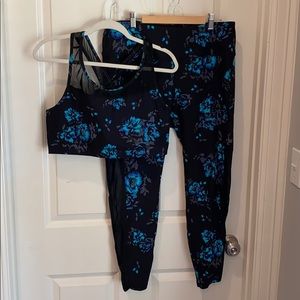 Matching Blue Floral Active Set